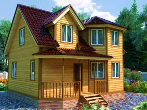 Дом из бруса 7х8