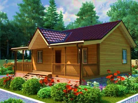 Дом из бруса 8х9