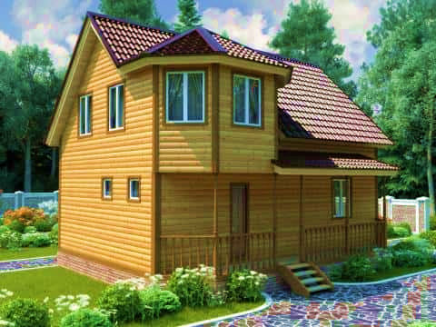 Дом из бруса 8х9